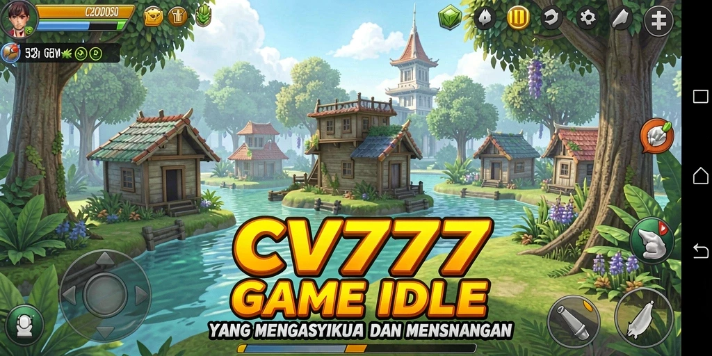Tampilan gameplay CV777 yang menampilkan kemajuan dan interaksi karakter.