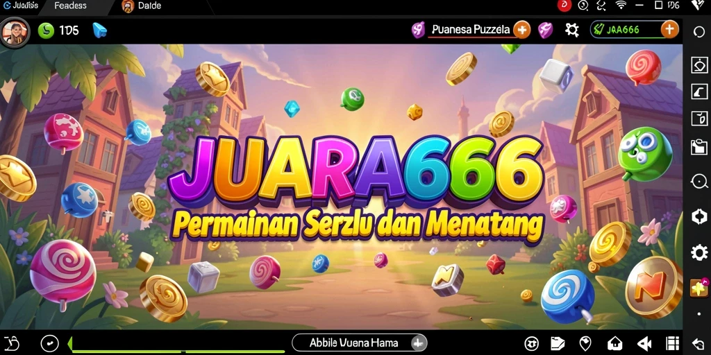 Screenshot gameplay JUARA666 menunjukkan tantangan Puzzle yang menarik.