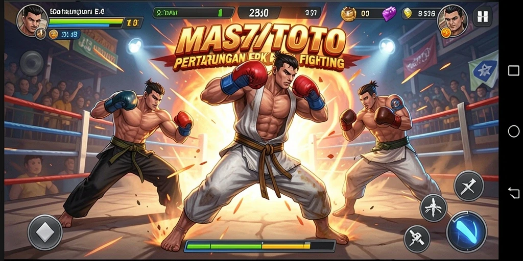Tampilan gameplay seru dalam pertarungan MAS77TOTO.