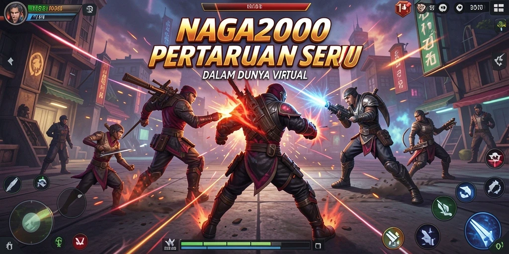 Tampilan gameplay NAGA2000 yang intens dan mendebarkan.