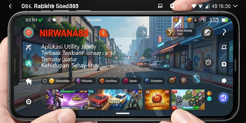 Tampilan antarmuka aplikasi NIRWANA88 yang modern dan user-friendly.