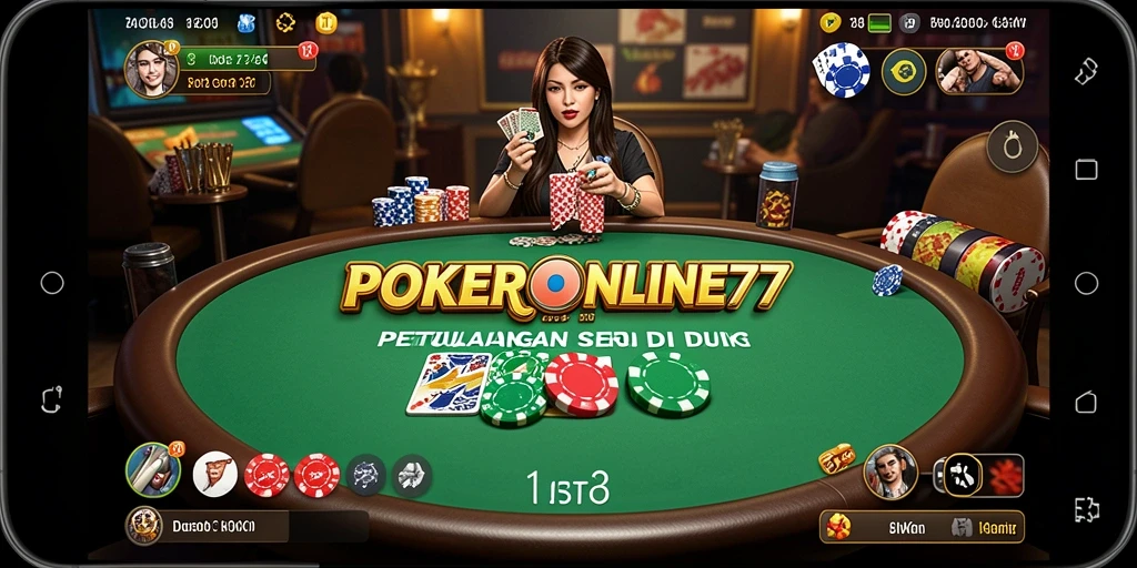 Screenshot gameplay POKERONLINE77 yang menampilkan aksi petualangan poker seru.