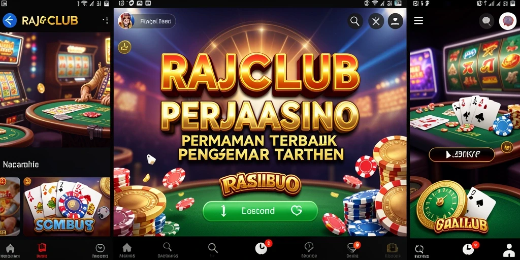 Screenshot gameplay Kasino RAJACLUB yang seru dan menegangkan.