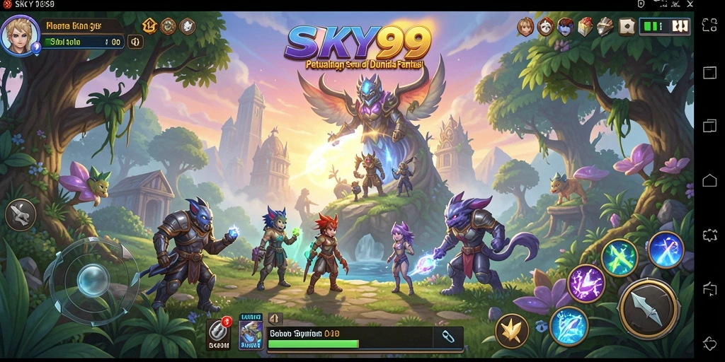Tangkapan layar dari gameplay SKY99 yang menyajikan petualangan mendebarkan.