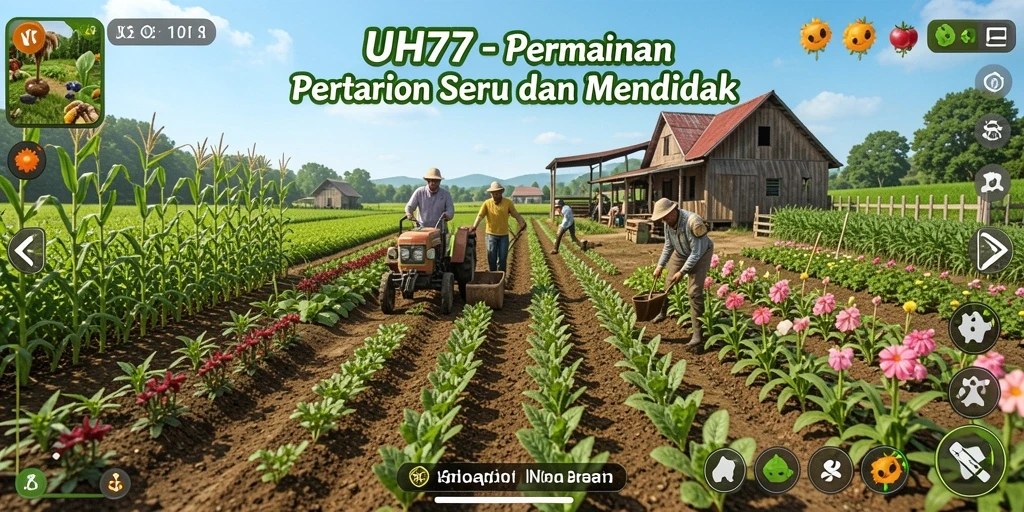 Screenshot UH77 menampilkan aktivitas permainan pertanian yang mendebarkan.