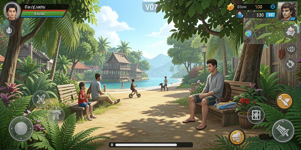 Tampilan gameplay V07 yang seru dan menarik perhatian.